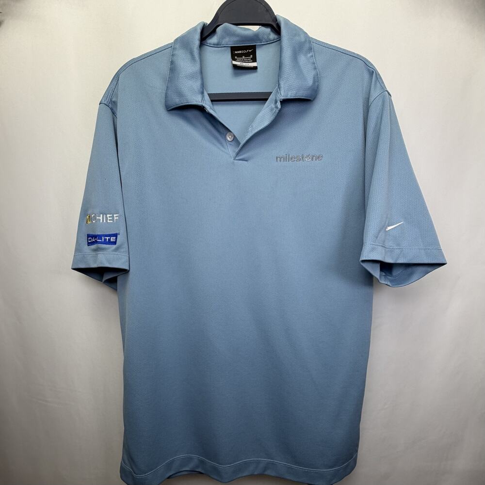 Nike Golf Dri-FIT Men's Polo Shirt Medium Blue "Milestone"‎